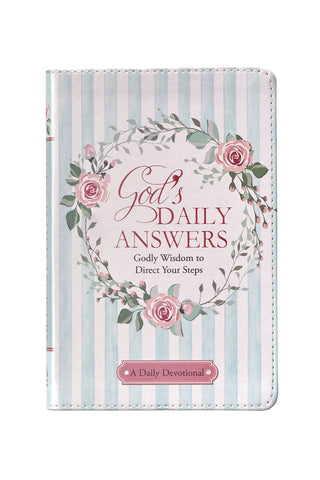 God's Daily Answers Floral & Striped Devotional Cover