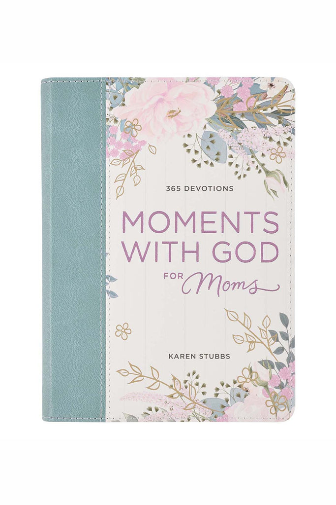 Aqua Floral Cover Mom Devotional