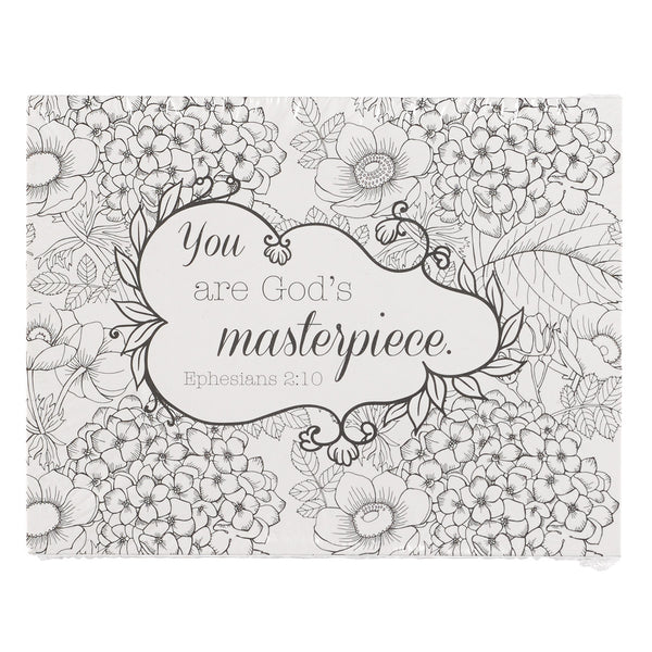 God's Masterpiece Floral Coloring Card