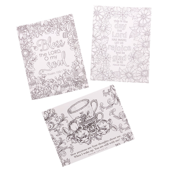 Psalms Coloring Card Samples