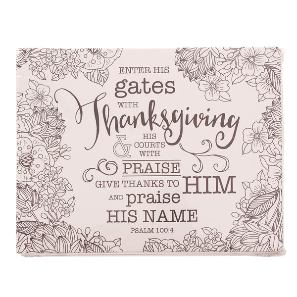Psalm 100:4 Coloring Card View