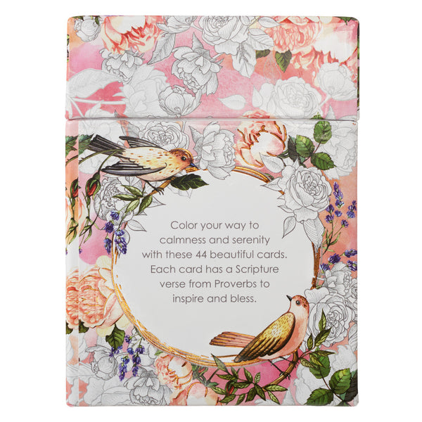 Back View Proverbs Coloring Card Box