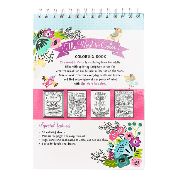 Back Cover Word in Coloring Book