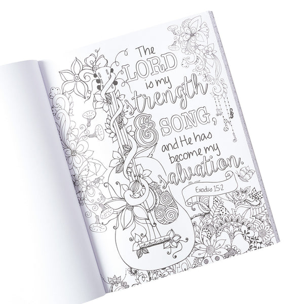 Promises Coloring Book ~ Interior View of Guitar