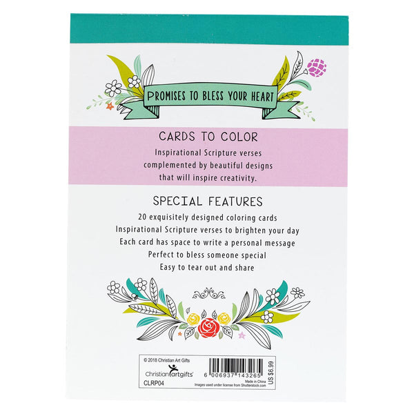 Back Cover Promises Coloring Cards