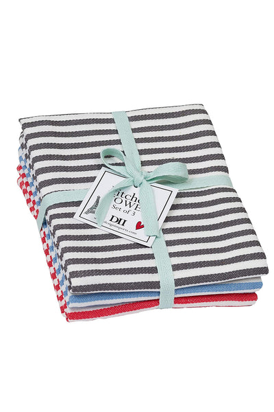 Paris Stripe Kitchen Towel Set French Home Decor