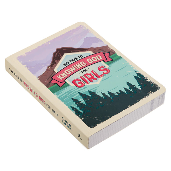 Side View of 365 Days Knowing God for Girls Paperback Devotional