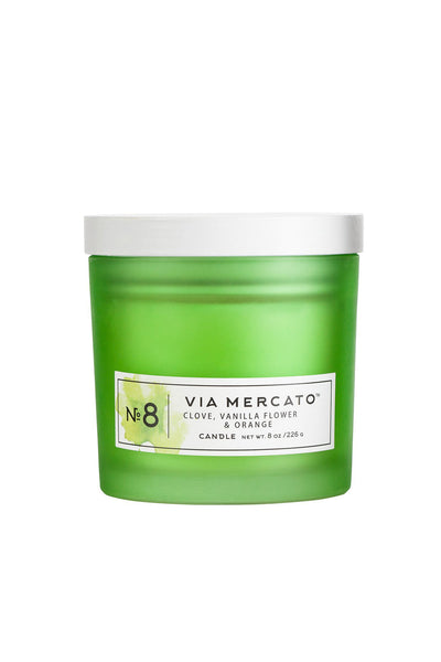 Clove, Vanilla & Orange Candle in Frosted Green Glass Jar