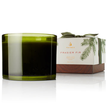 Frasier Fir Green Glass candle with Gift Box