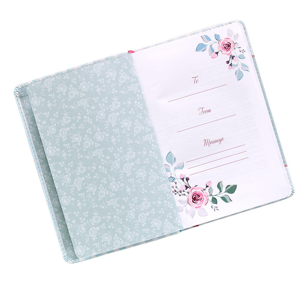 Aqua Rose Floral Devotional Page