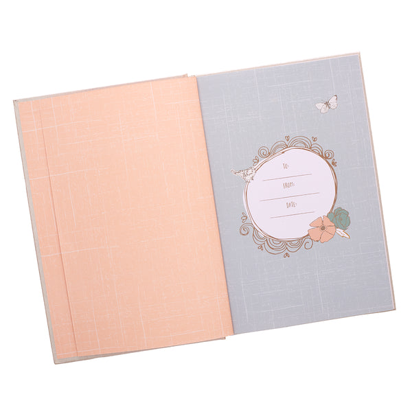 Peach & Blue Presentation Page