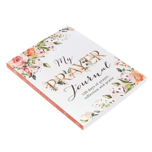 Side view My Prayer Journal with Peach Binding