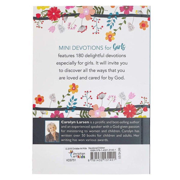 Back view Mini Devotional for Girls