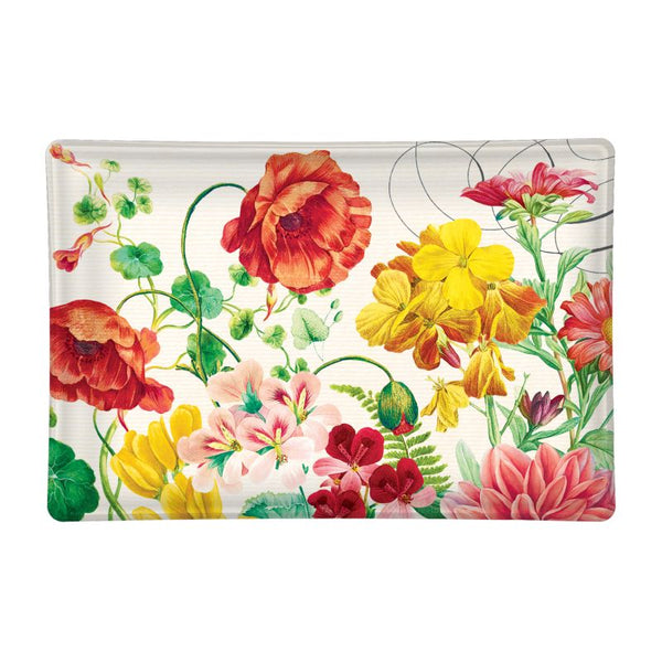 Close Up Michel Design Works Poppies & Posies Glass Soap Dish
