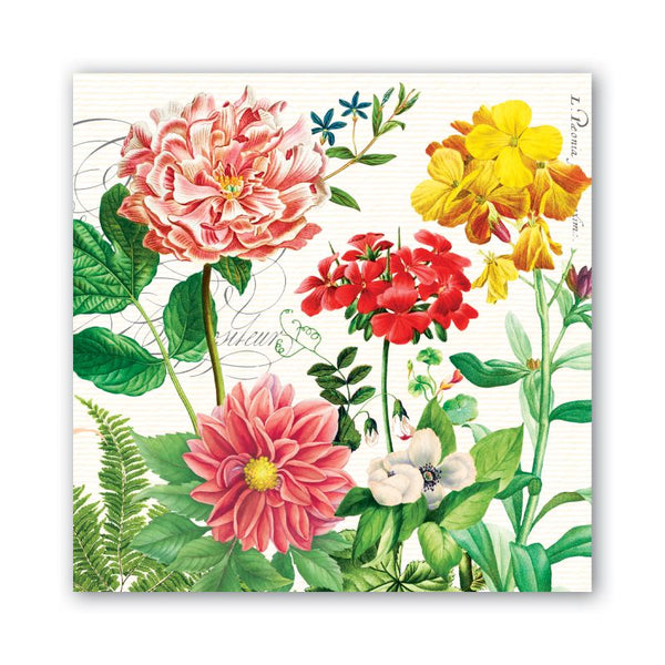 Close Up Michel Design Works Poppies & Posies Paper Luncheon Napkin