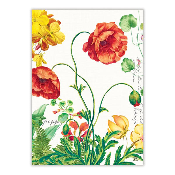 Close Up Michel Design Works Poppies & Posies Kitchen Towel