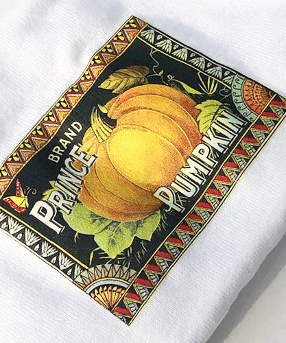 Folded Prince Pumpkin Cotton Bib