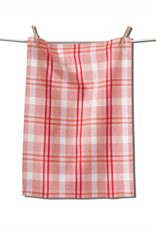 Pink Sherbet Plaid Kitchen Towel