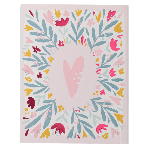 Back cover with flowers & hearts