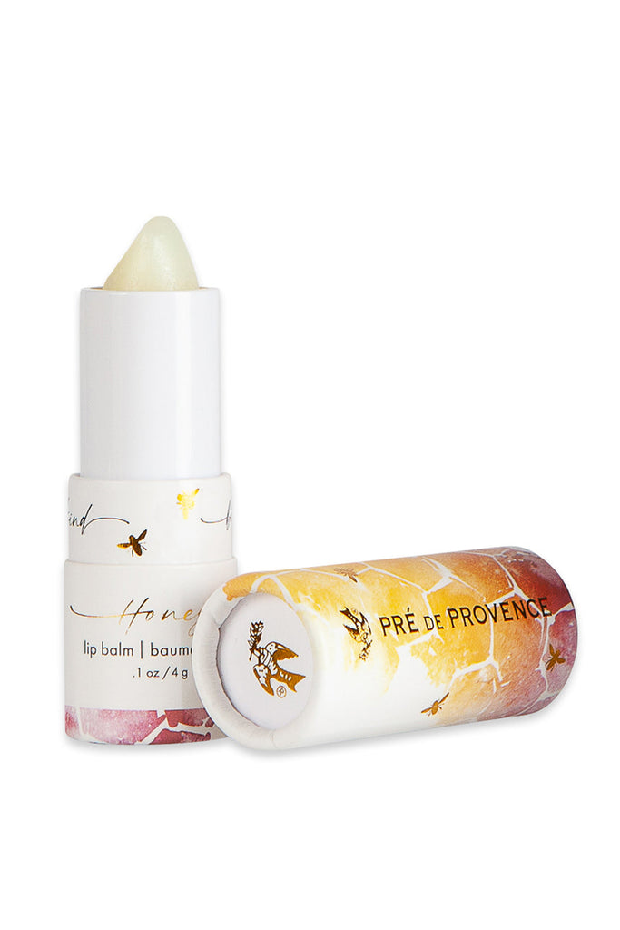 Pre de Provence Honey Lip Balm showing Open Tube w/ Lid