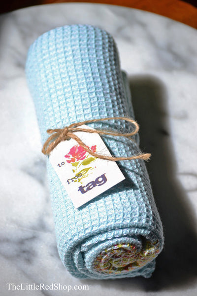 Blue Tag Bloom & Blossom Waffle Weave Dishtowel