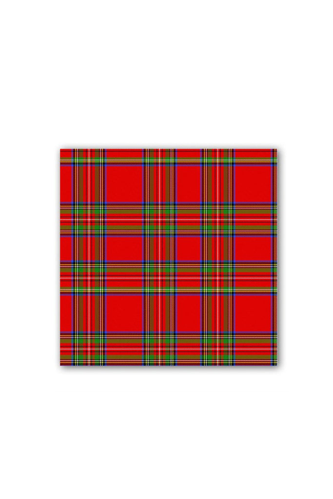 Michel Design Red Plaid Tartan Cocktail Napkins
