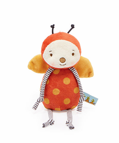 Bunnies by the Bay Orange & Yellow Dotted Girlbug Ladybug Stuffed Animal