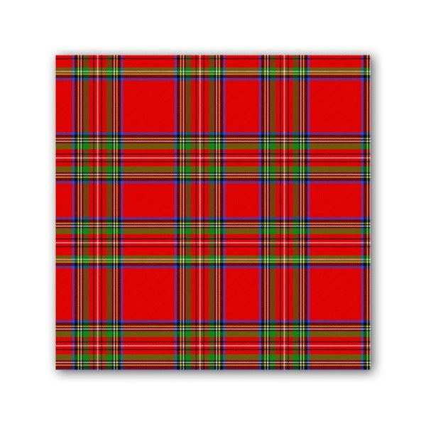 Cloes Up Michel Design Works Stewart Plaid Tartan Luncheon Napkins