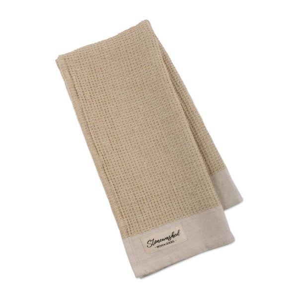 Pebble Stonewashed Waffle Dishtowel