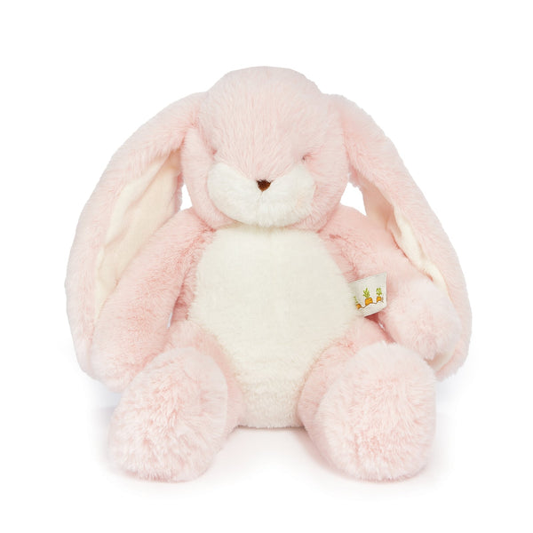 Close up view Pink & White Stuffed Bunny 