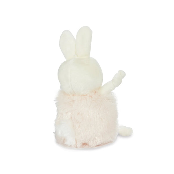 Fluffy Pink & White Bunny Stuffed Animal Back view