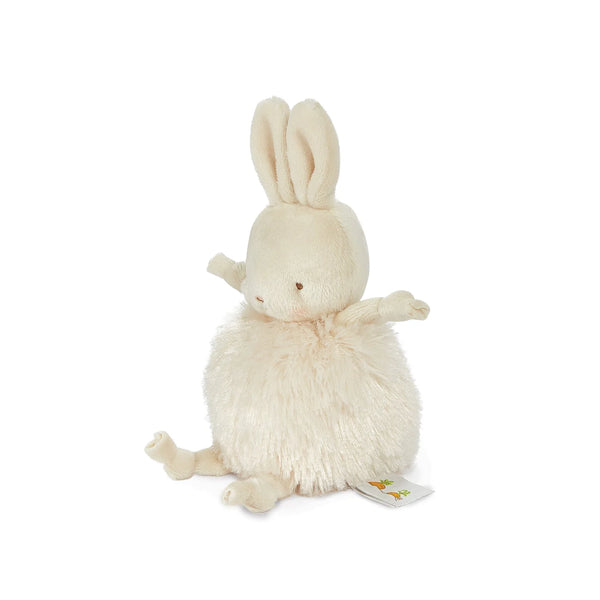 Side view of Fluffy Cream Bunny Stuffed Animal