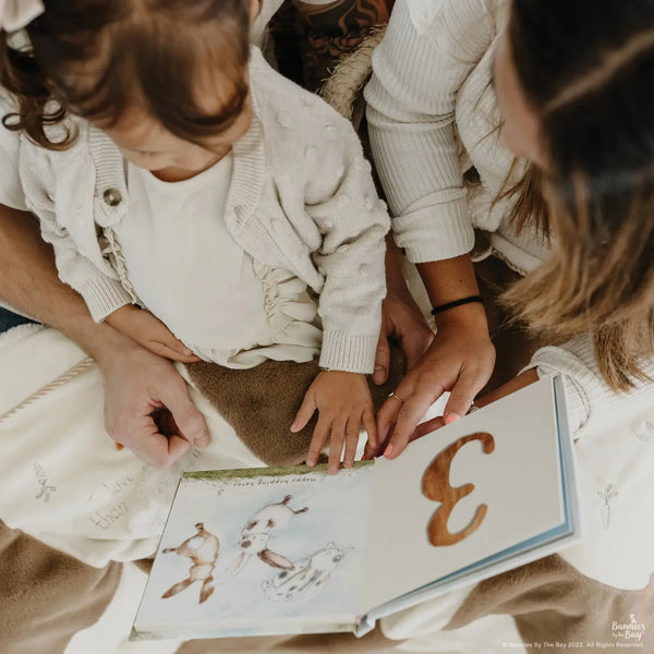 Mother & Child Reading Hares Play Book