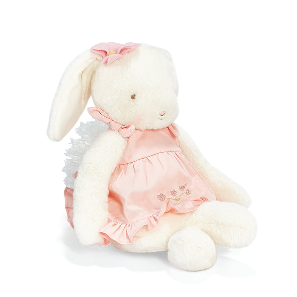 Side view Bunny Stuffed animal in Pink Dress