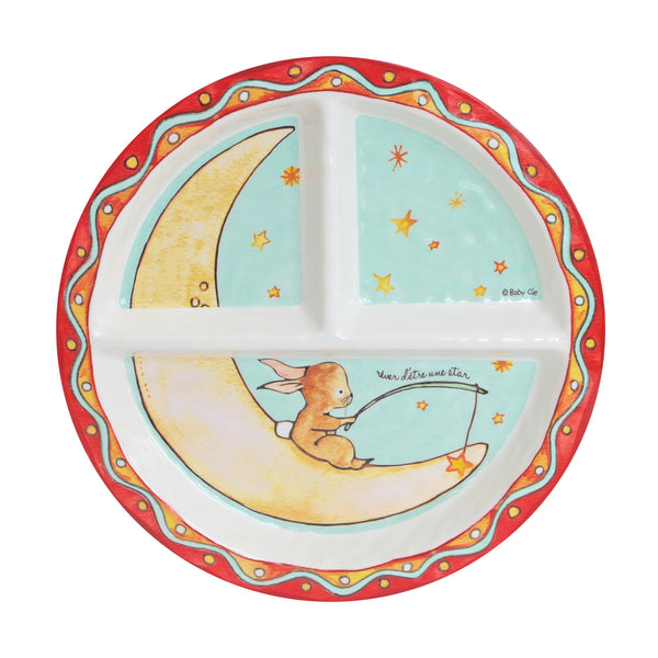 Baby Cie Rever d'etre une star sectioned dinner plate with bunny