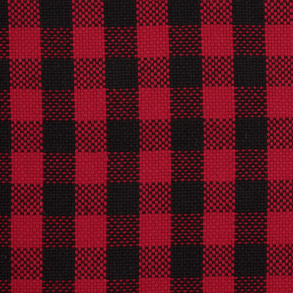 Close Up View Red Buffalo Check Cloth