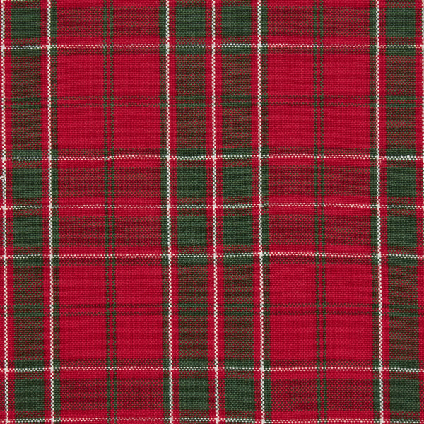 Close up view of Red & Green Plaid Cotton Dishtowel