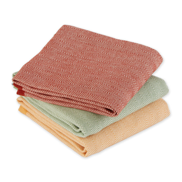 DII Herringbone Heavyweight Kitchen Towel Stack in 3 Fall Colors