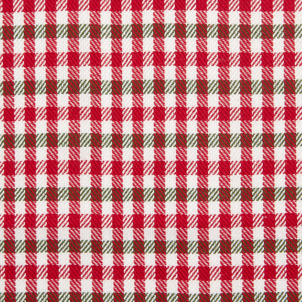 Close up of Cranberry Red, White, and Pine Green Holiday Houndstooth Kitchentowel