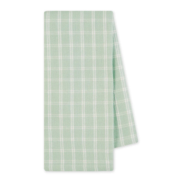 Light Spring Green Plaid Kitchen Towel