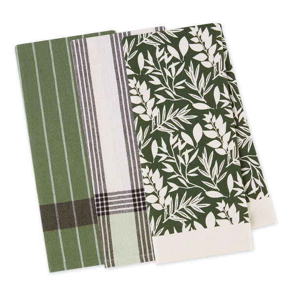 Striped, Plaid, and Foliage Dishcloths