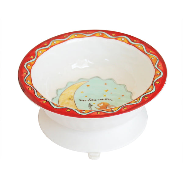 Baby Cie Melamine baby bowl dish with Bunny catching stars from the moon