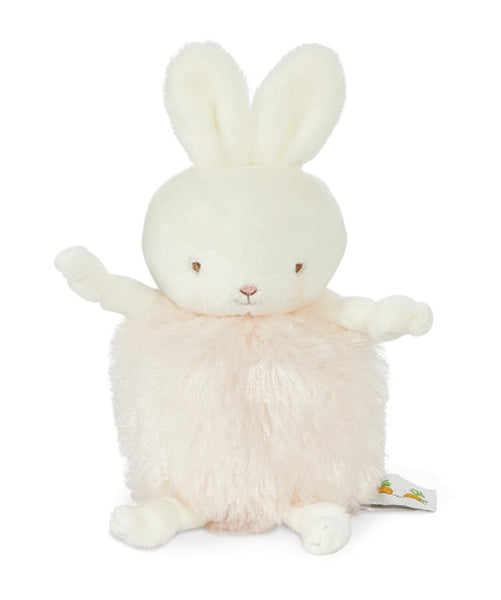 Plush rabbit toy on a white background
