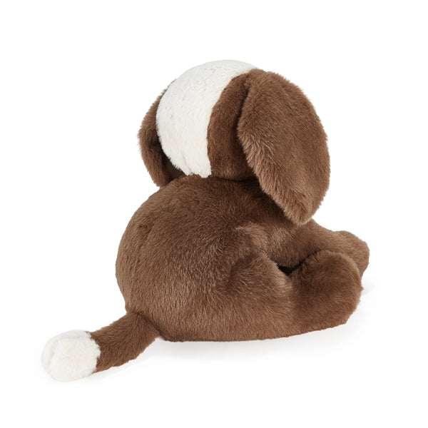 Back view Sweet Floppy Mutt Brown and Cream Puppy Stuffed Animal