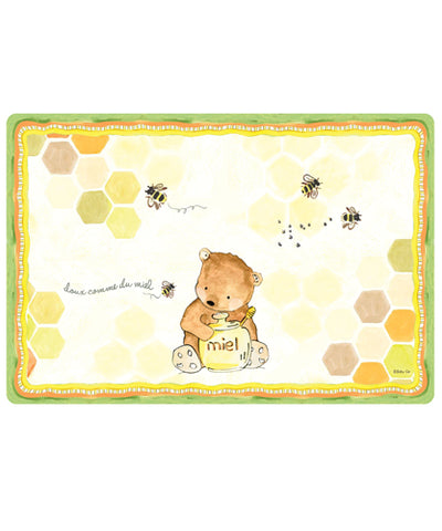 Baby Cie Dani Sweet as Honey Children's Placemat with Bear & Bees