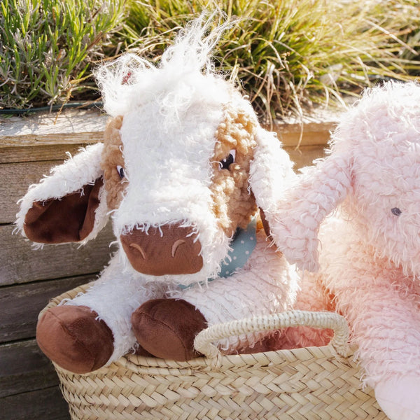 Big Moo Moo Cow Stuffed Animal with Big Hammie the Pig