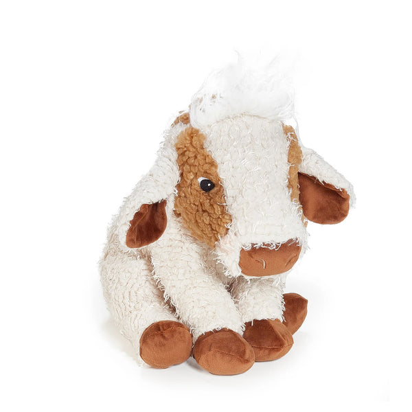 Alt side view Brown & Cream Moo Moo Cow Plush Animal