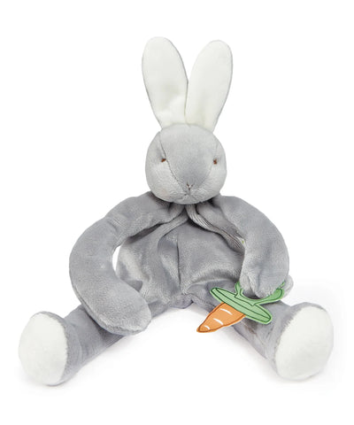 Bloom Bunny Gray Silly Buddy Rattle Pacifier Holder