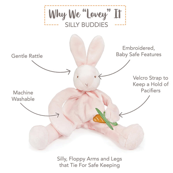 Blossom Bunny Silly Buddy Pacifier Holder
