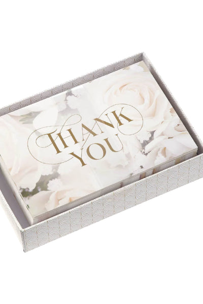 Ivory Rose Wedding Thank You Card Set